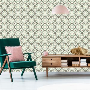 Papier Peint Motif Géométrique Dans Un Style Rétro – Image 6