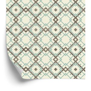 Papier Peint Motif Géométrique Dans Un Style Rétro – Image 2