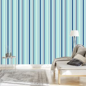 Papier Peint Rayures Verticales Colorées – Image 3