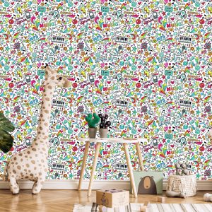 Papier Peint Pour Les Enfants - Motif Musical Coloré – Image 5