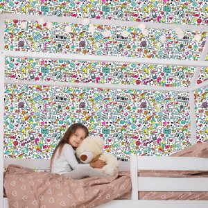 Papier Peint Pour Les Enfants - Motif Musical Coloré – Image 7