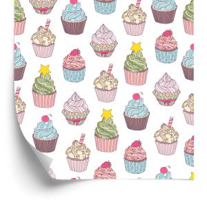 Papier Peint Pour La Cuisine-Muffins Colorés – Image 2
