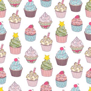 Papier Peint Pour La Cuisine-Muffins Colorés – Image 1