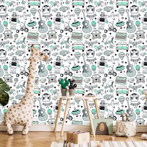 Papier Peint Pour Enfants - Jouets Vintage – Image 5