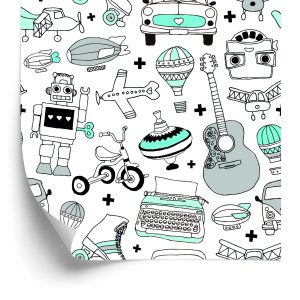 Papier Peint Pour Enfants - Jouets Vintage – Image 2