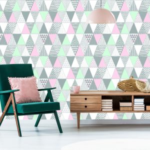 Papier Peint Géométrique - Triangles Colorés – Image 6