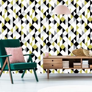 Papier Peint Géométrique - Triangles Colorés – Image 6