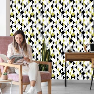 Papier Peint Géométrique - Triangles Colorés – Image 7