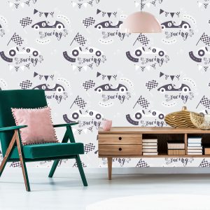 Papier Peint Pour Les Enfants - Courses De Voitures Anciennes – Image 6