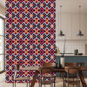 Papier Peint Géométrique - Diamants Colorés – Image 4