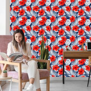 Papier Peint Fleurs Et Feuilles Tropicales – Image 7