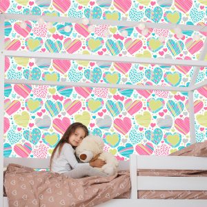 Papier Peint Pour Les Enfants - Beaux Coeurs Colorés – Image 7