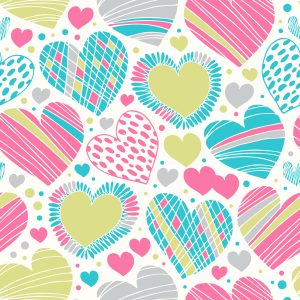 Papier Peint Pour Les Enfants - Beaux Coeurs Colorés – Image 1