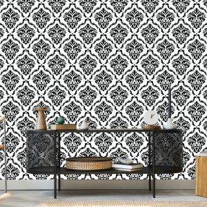 Papier Peint Ornements Classiques En Noir Et Blanc – Image 5