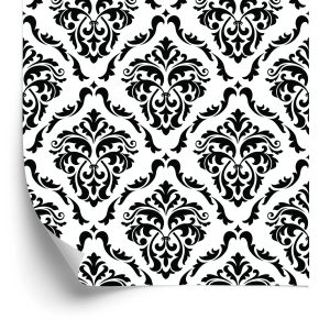 Papier Peint Ornements Classiques En Noir Et Blanc – Image 2