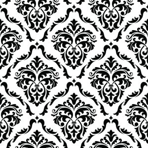 Papier Peint Ornements Classiques En Noir Et Blanc – Image 1