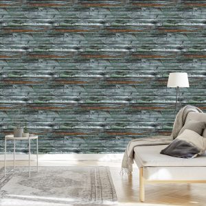 Papier Peint Nuances De Planches De Bois Gris – Image 3