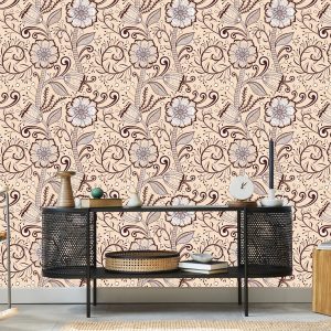 Papier Peint Belles Fleurs Dans Un Style Rétro – Image 5