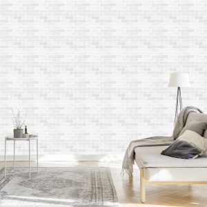 Papier Peint Brique Blanche Et Grise – Image 3