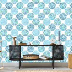 Papier Peint Motifs Végétaux Turquoise – Image 5