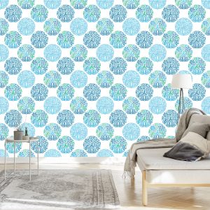 Papier Peint Motifs Végétaux Turquoise – Image 3
