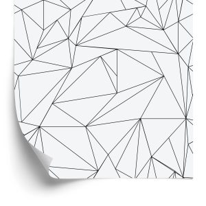 Papier Peint Motif Géométrique Noir Et Blanc – Image 2