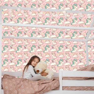 Papier Peint Pour Les Enfants - Licornes, Nuages ​​Et Étoiles – Image 7