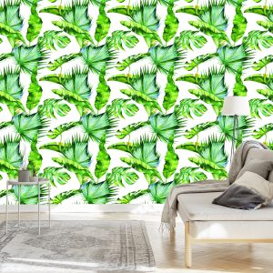 Papier Peint Feuilles De Jungle Tropicale – Image 3