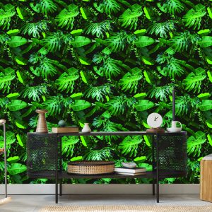 Papier Peint Feuilles Vertes Modernes – Image 5