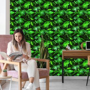 Papier Peint Feuilles Vertes Modernes – Image 7