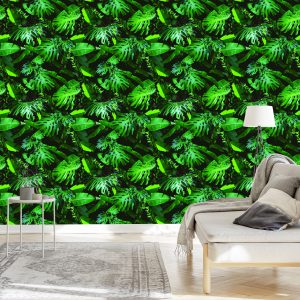 Papier Peint Feuilles Vertes Modernes – Image 3