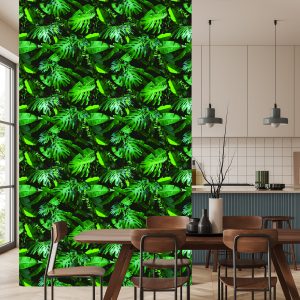 Papier Peint Feuilles Vertes Modernes – Image 4