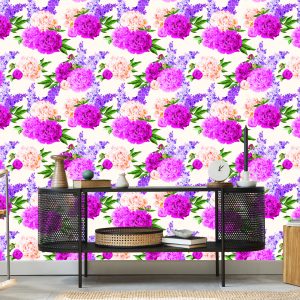 Papier Peint Beaux Lys Et Pivoines Colorés – Image 5