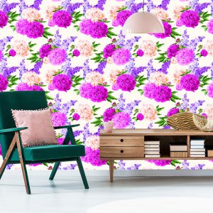 Papier Peint Beaux Lys Et Pivoines Colorés – Image 6