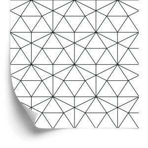 Papier Peint Motif Géométrique Noir Et Blanc – Image 2