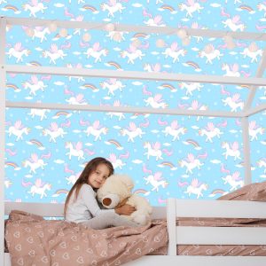 Papier Peint Pour Les Enfants - Adorable Licorne - Pegasi – Image 7
