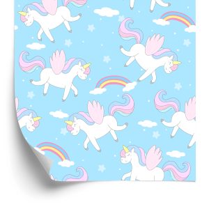 Papier Peint Pour Les Enfants - Adorable Licorne - Pegasi – Image 2