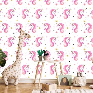 Papier Peint Pour Les Enfants - Licornes Et Étoiles – Image 5