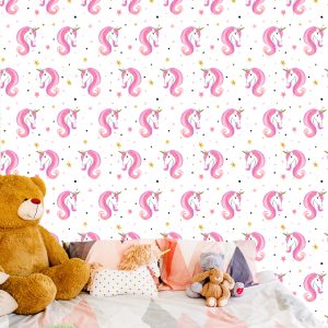 Papier Peint Pour Les Enfants - Licornes Et Étoiles – Image 6