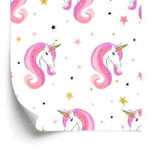 Papier Peint Pour Les Enfants - Licornes Et Étoiles – Image 2