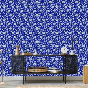 Papier Peint Motif Floral Expressif Dans Un Style Rétro – Image 5