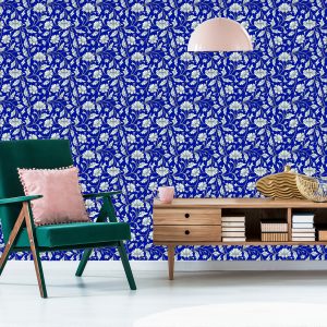 Papier Peint Motif Floral Expressif Dans Un Style Rétro – Image 6