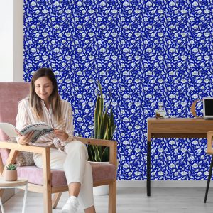 Papier Peint Motif Floral Expressif Dans Un Style Rétro – Image 7