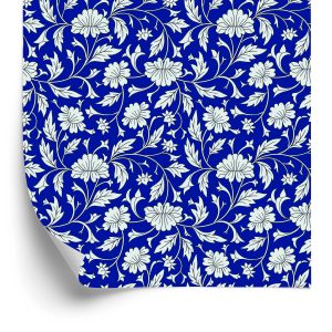 Papier Peint Motif Floral Expressif Dans Un Style Rétro – Image 2