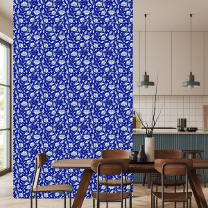 Papier Peint Motif Floral Expressif Dans Un Style Rétro – Image 4