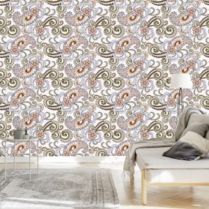 Papier Peint Motif Cachemire Coloré – Image 3