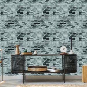 Papier Peint Effet De Mur De Briques Grises Modernes – Image 5