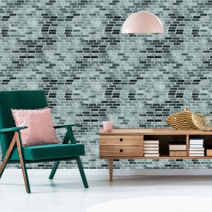 Papier Peint Effet De Mur De Briques Grises Modernes – Image 6