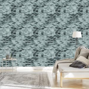 Papier Peint Effet De Mur De Briques Grises Modernes – Image 3