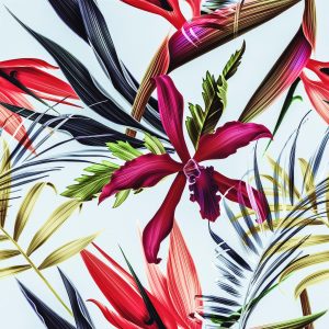 Papier Peint Fleurs Et Feuilles Tropicales – Image 1